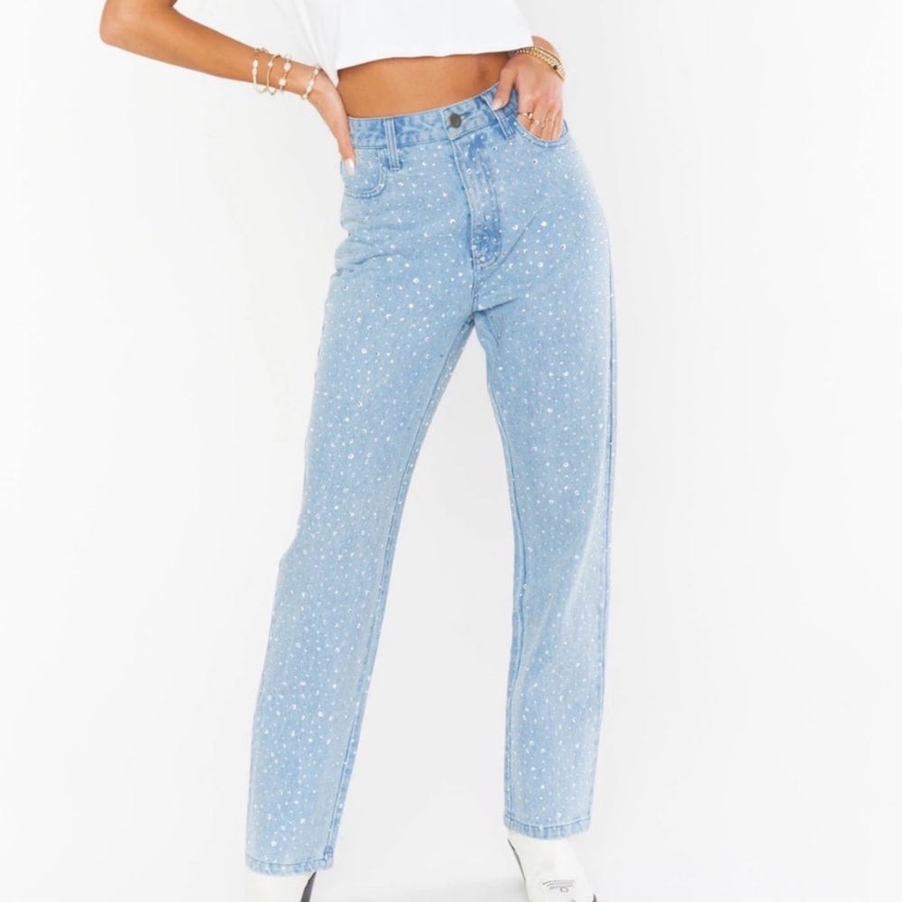 Show Me Your MuMu Straight Leg Embellished Jeans